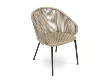 BASIL - Synthetic fibre and aluminium garden chair by Fischer Möbel - view 2
